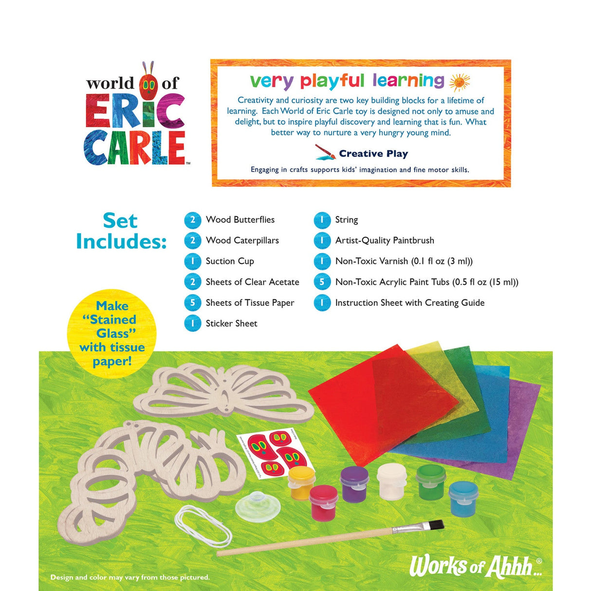 Eric Carle - Suncatcher Wood Paint Kit