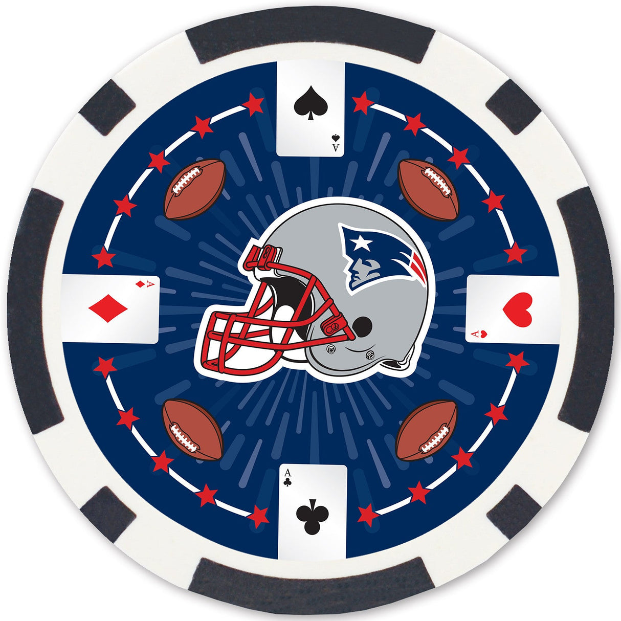 New England Patriots 100 Piece Poker Chips