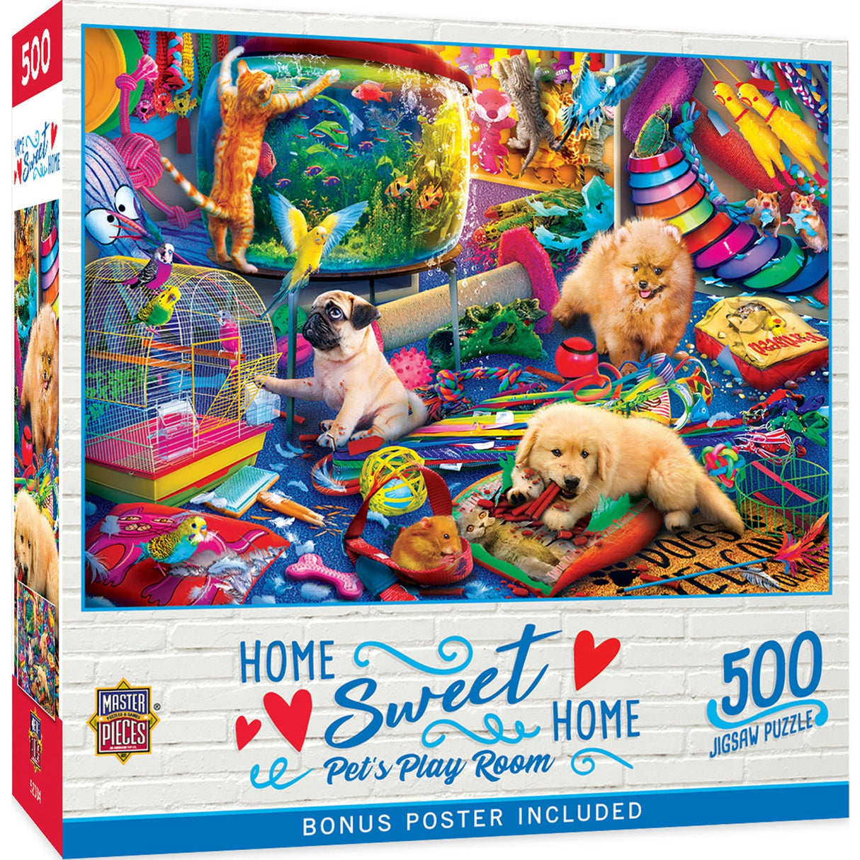 Home Sweet Home - Pet's Play Room 500 Piece Jigsaw Puzzle