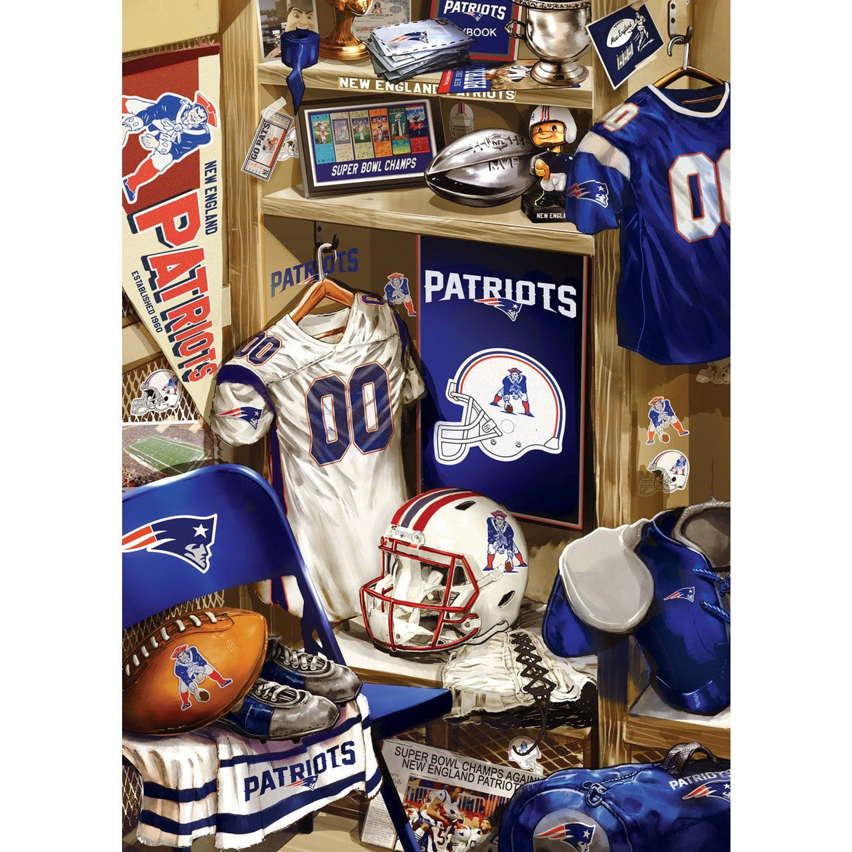 New England Patriots - Locker Room 500 Piece Jigsaw Puzzle