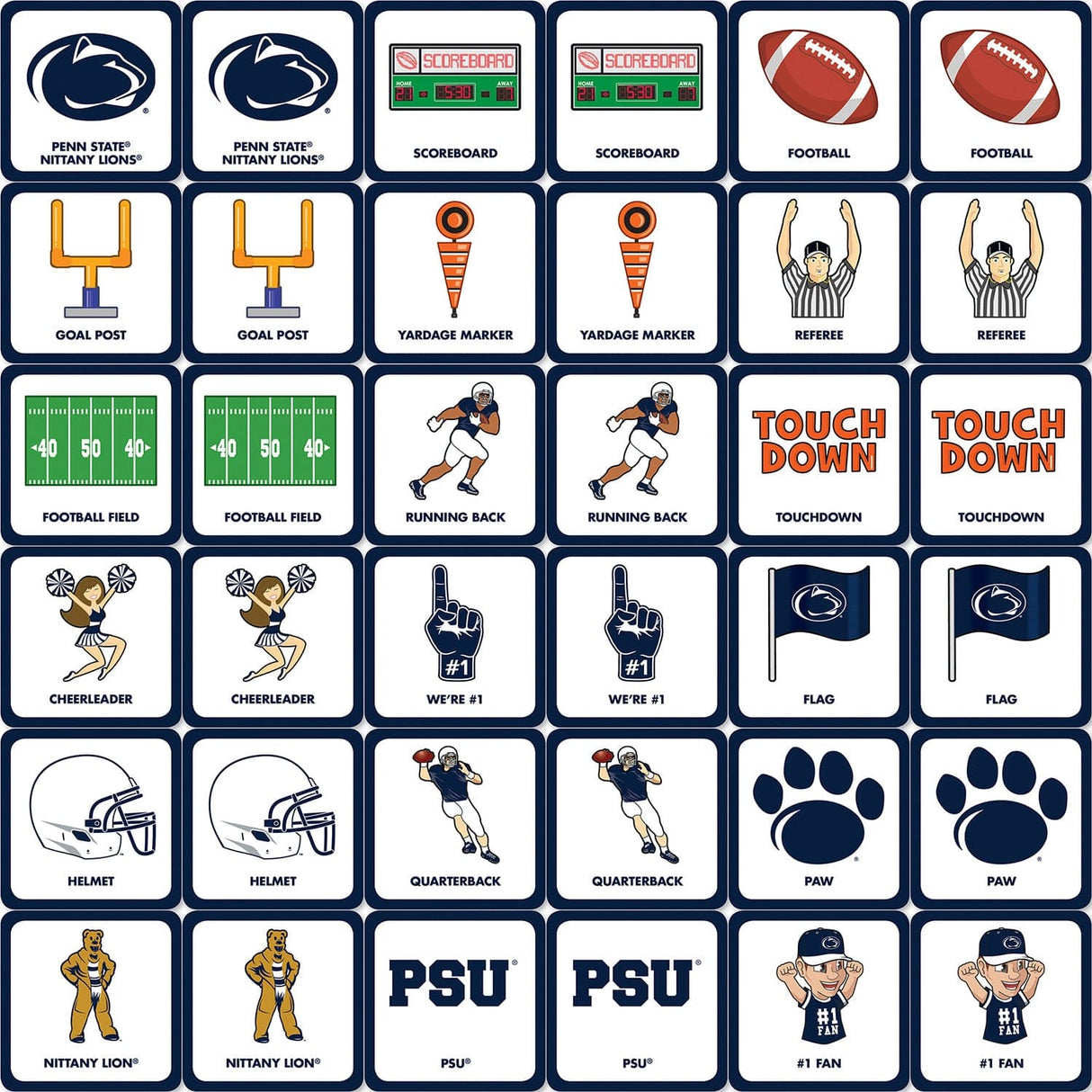 Penn State Nittany Lions Matching Game