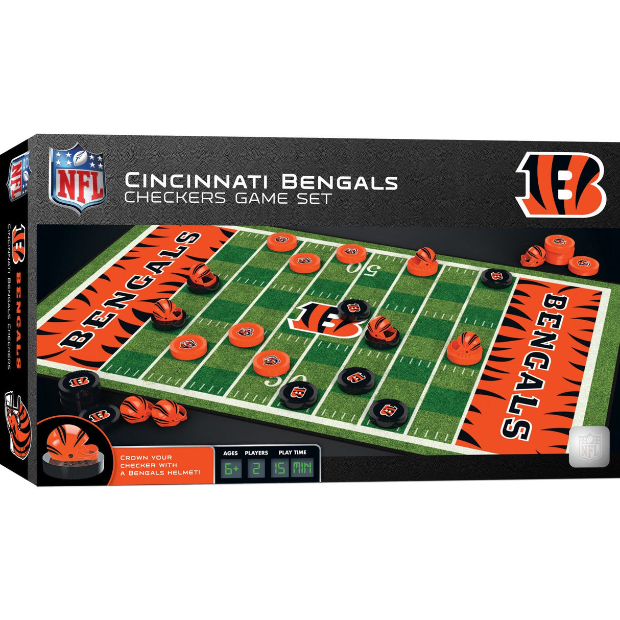 Cincinnati Bengals Checkers Board Game