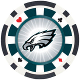 Philadelphia Eagles 100 Piece Poker Chips