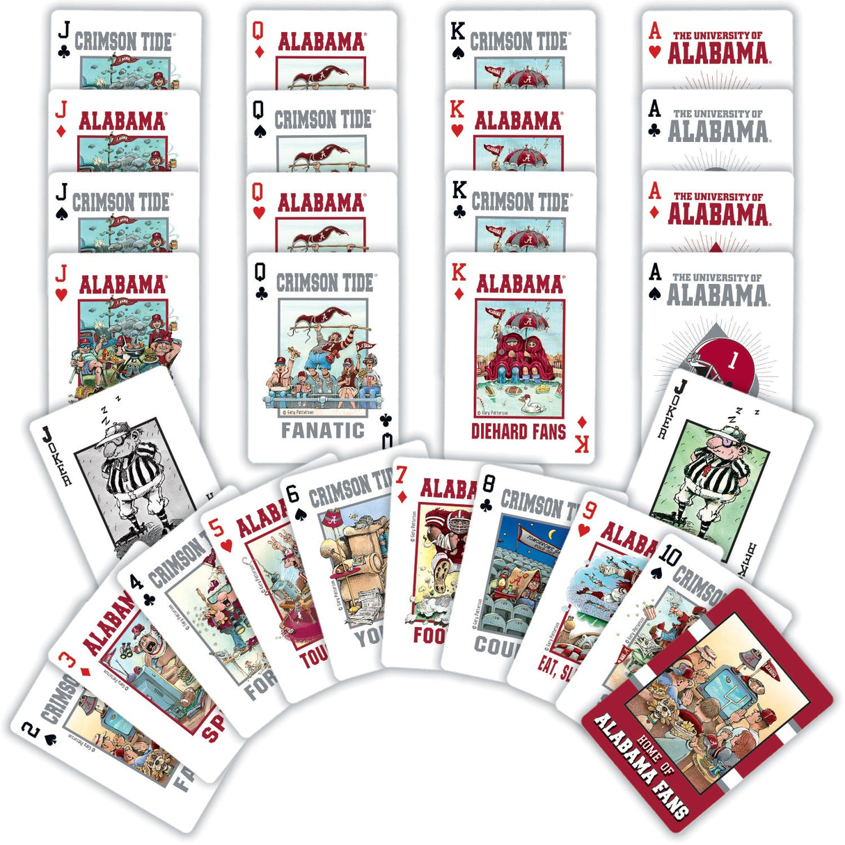 Alabama Crimson Tide Fan Deck Playing Cards - 54 Card Deck