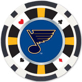 St. Louis Blues 100 Piece Poker Chips