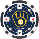 Milwaukee Brewers 100 Piece Poker Chips