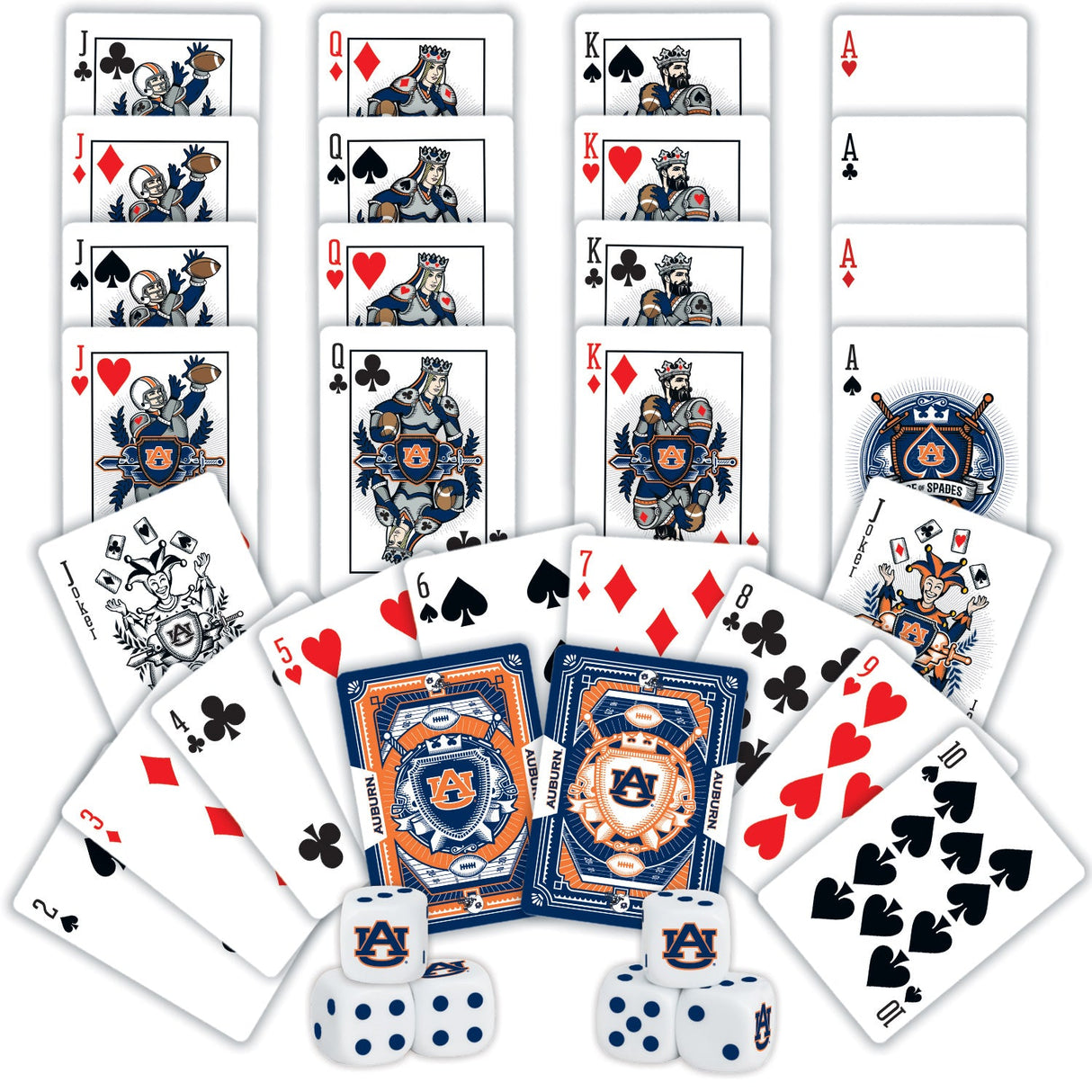 Auburn Tigers - 2-Pack Playing Cards & Dice Set