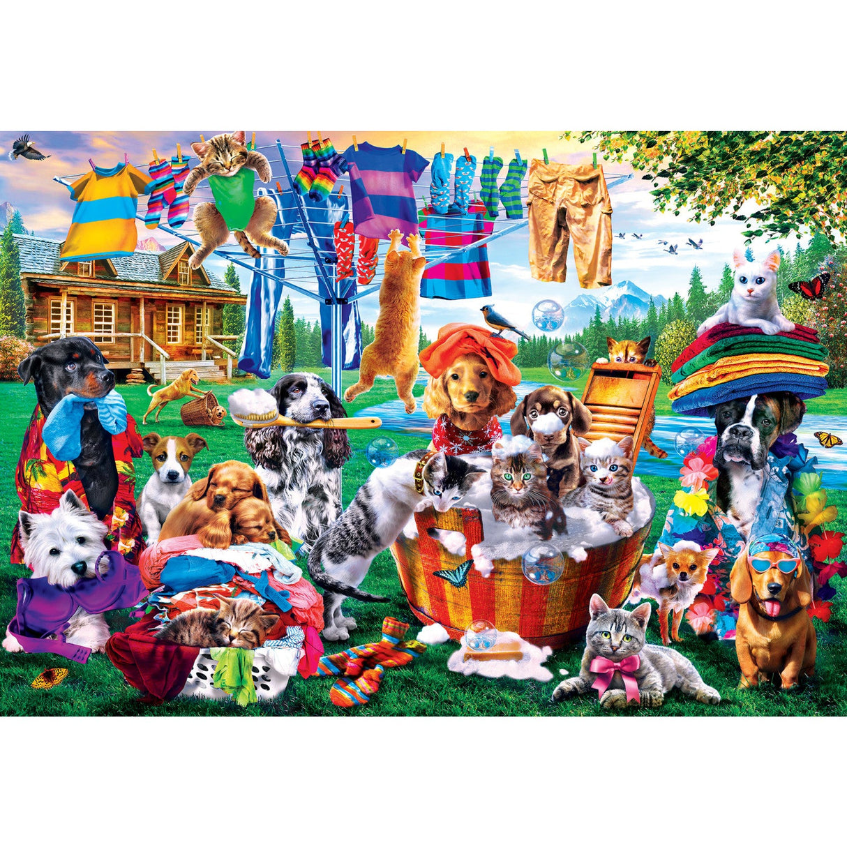 EZ Grip - Laundry Day Rascals 1000 Piece Jigsaw Puzzle