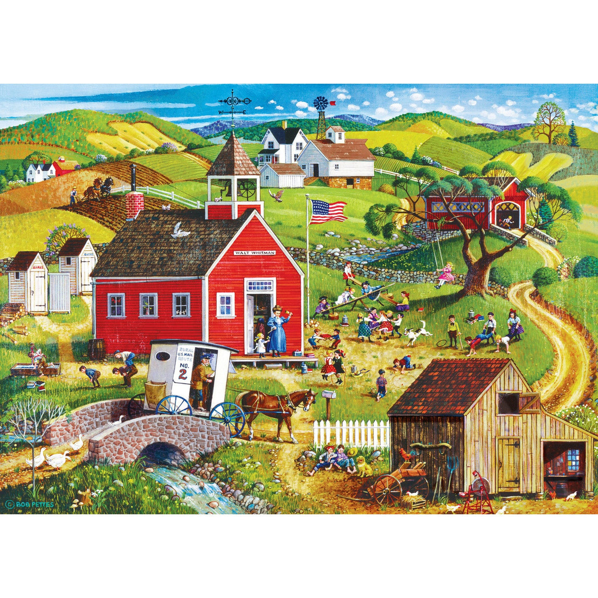 Americana - School Days 500 Piece EZ Grip Jigsaw Puzzle