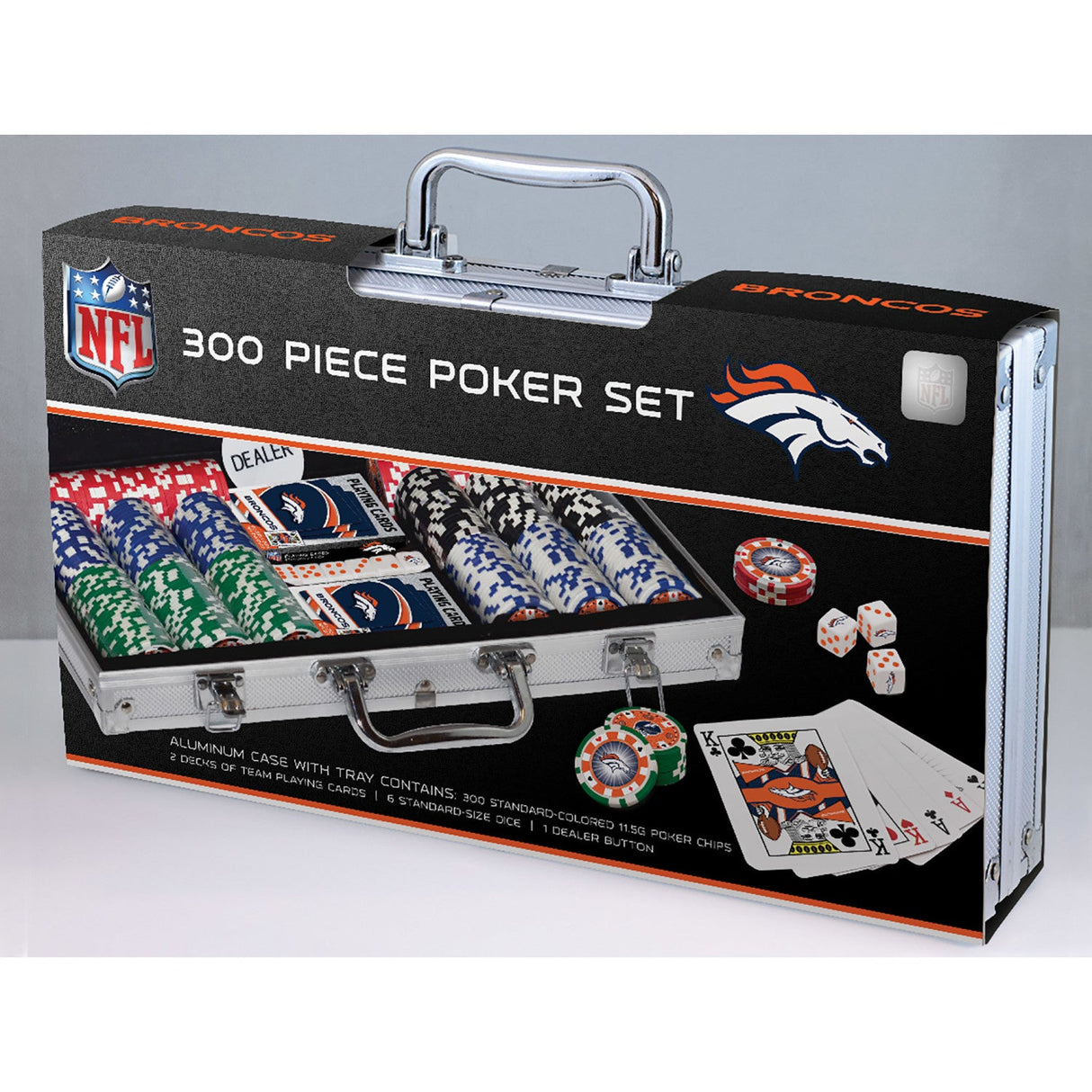 Denver Broncos 300 Piece Poker Set