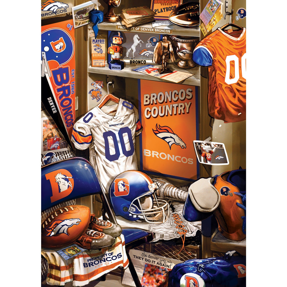 Denver Broncos - Locker Room 500 Piece Jigsaw Puzzle