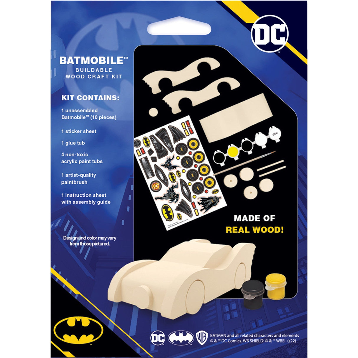 Batman - Mini Batmobile Wood Wood Craft & Paint Kit