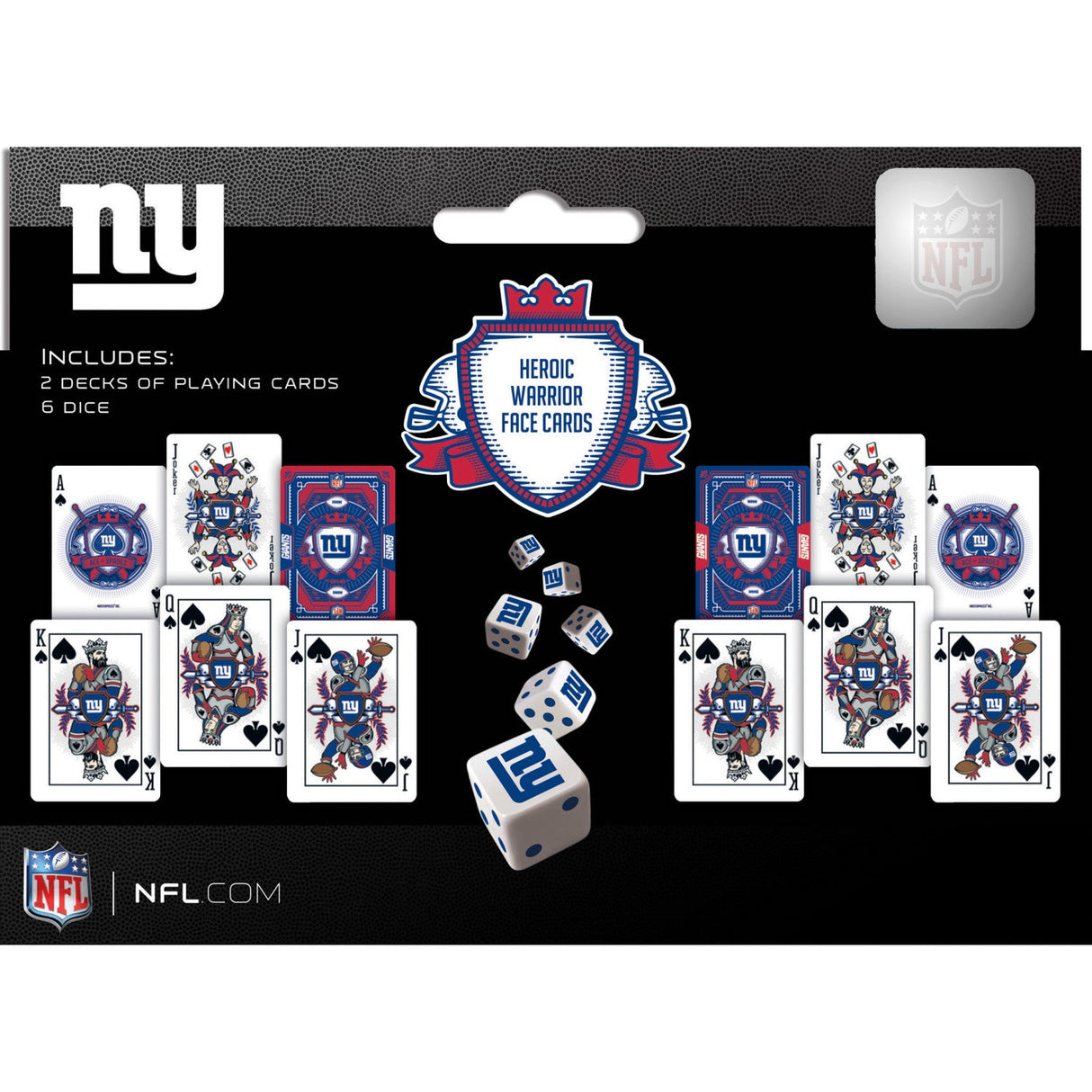 New York Giants - 2-Pack Playing Cards & Dice Set