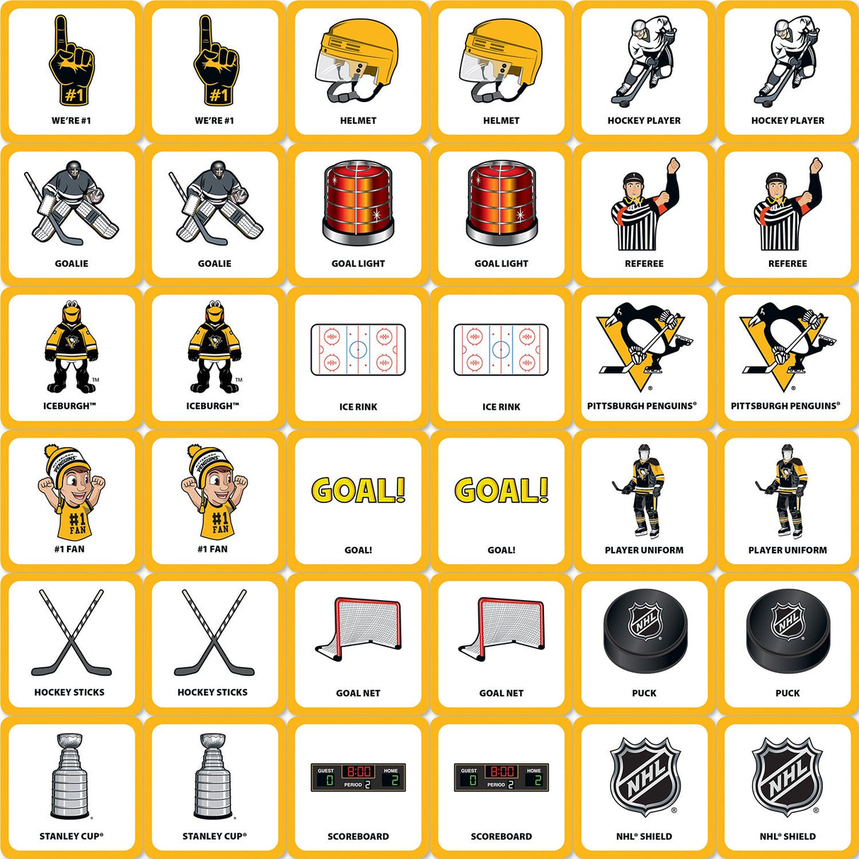 Pittsburgh Penguins Matching Game