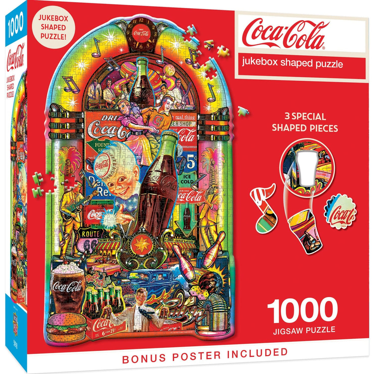 Coca-Cola Jukebox 1000 Piece Shaped Jigsaw Puzzle