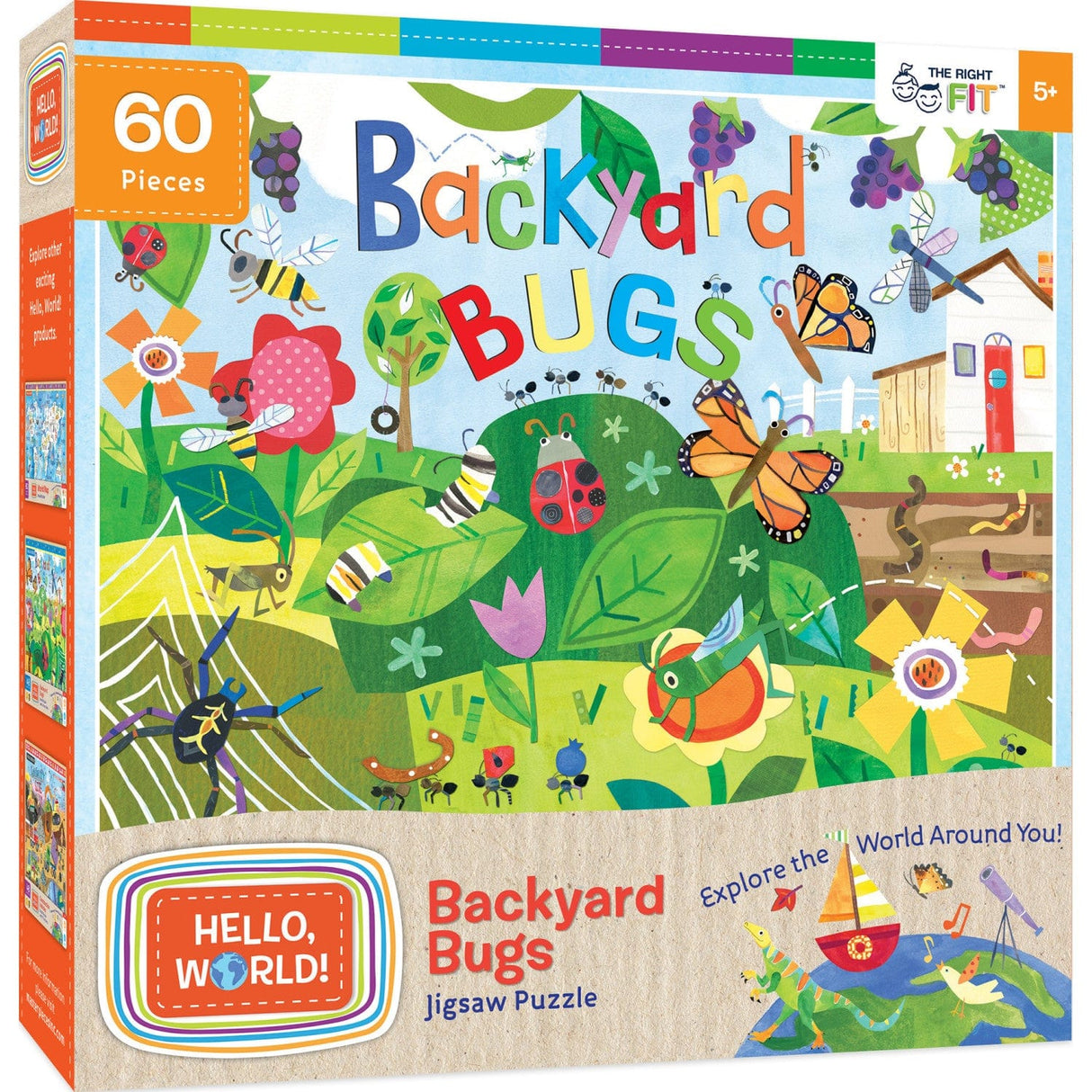 Hello, World! - Backyard Bugs 60 Piece Jigsaw Puzzle