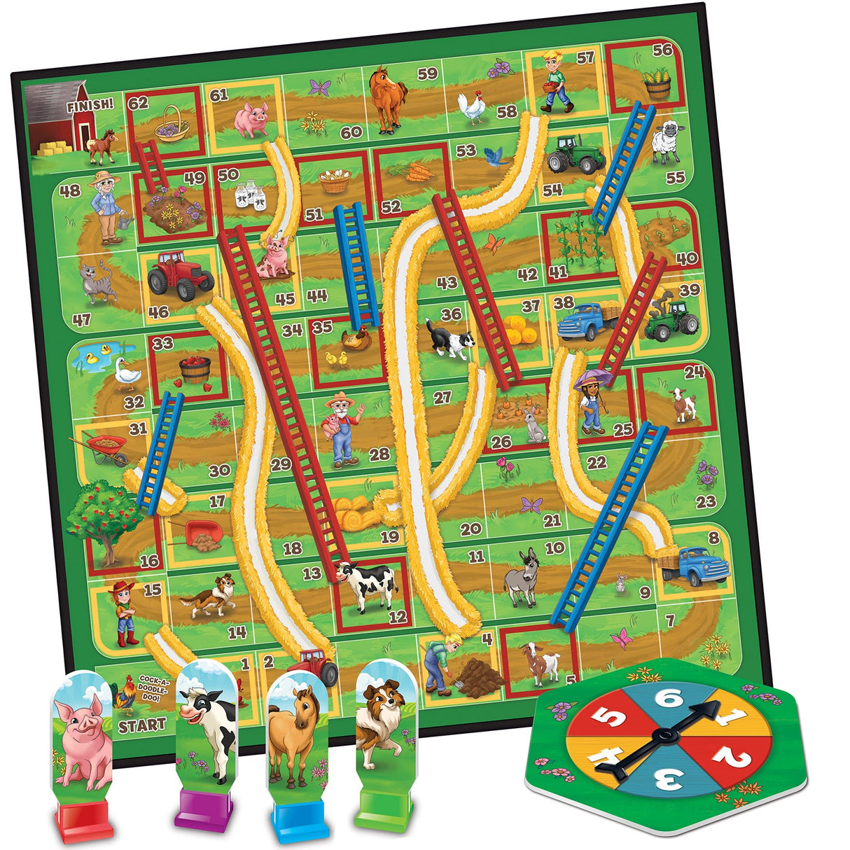 Old MacDonald's Farm - Slides & Ladders Board Game