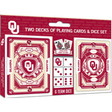 Oklahoma Sooners - 2-Pack Playing Cards & Dice Set