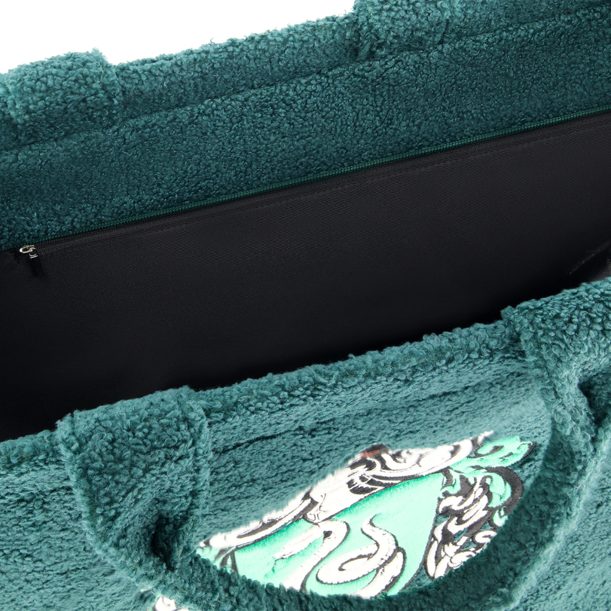 Harry Potter Slytherin Crest Sherpa Tote with Trolley Strap