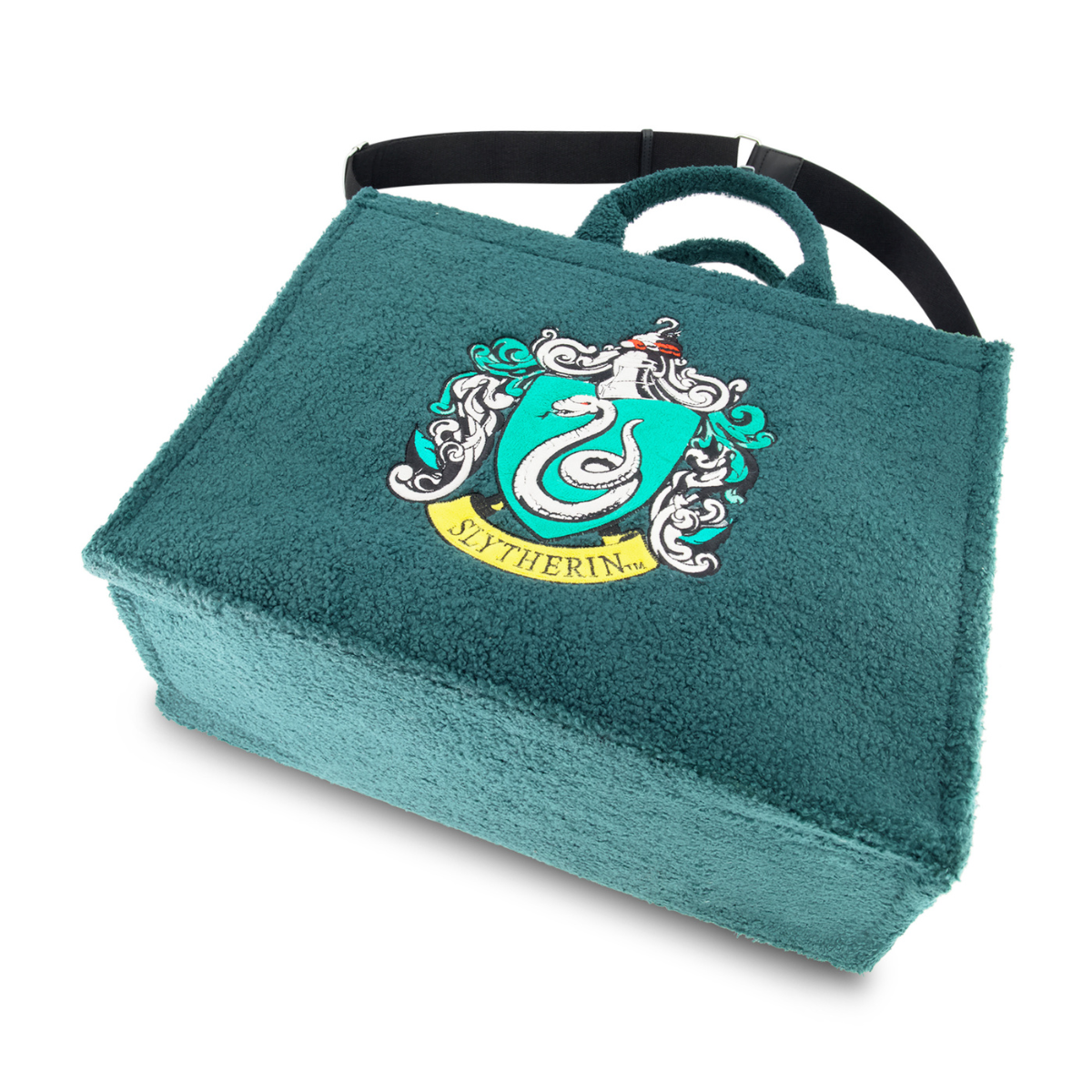 Harry Potter Slytherin Crest Sherpa Tote with Trolley Strap