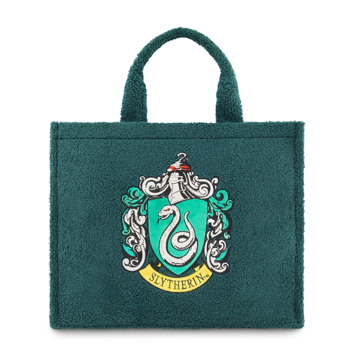 Harry Potter Slytherin Crest Sherpa Tote with Trolley Strap