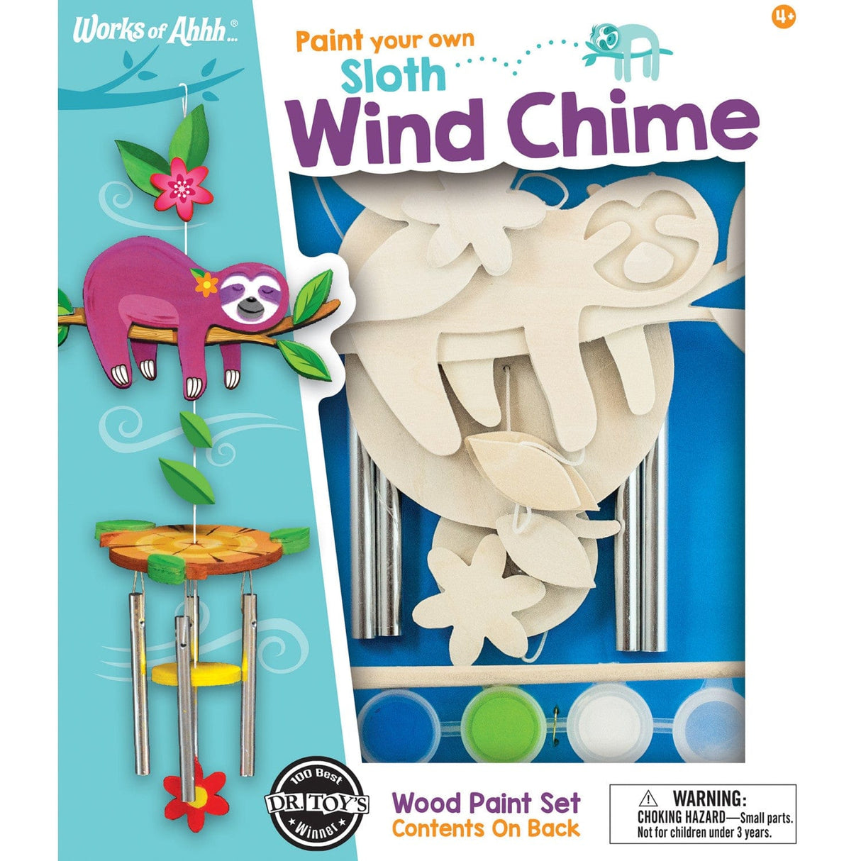 Sloth Wind Chime Wood Craft & Paint Kit