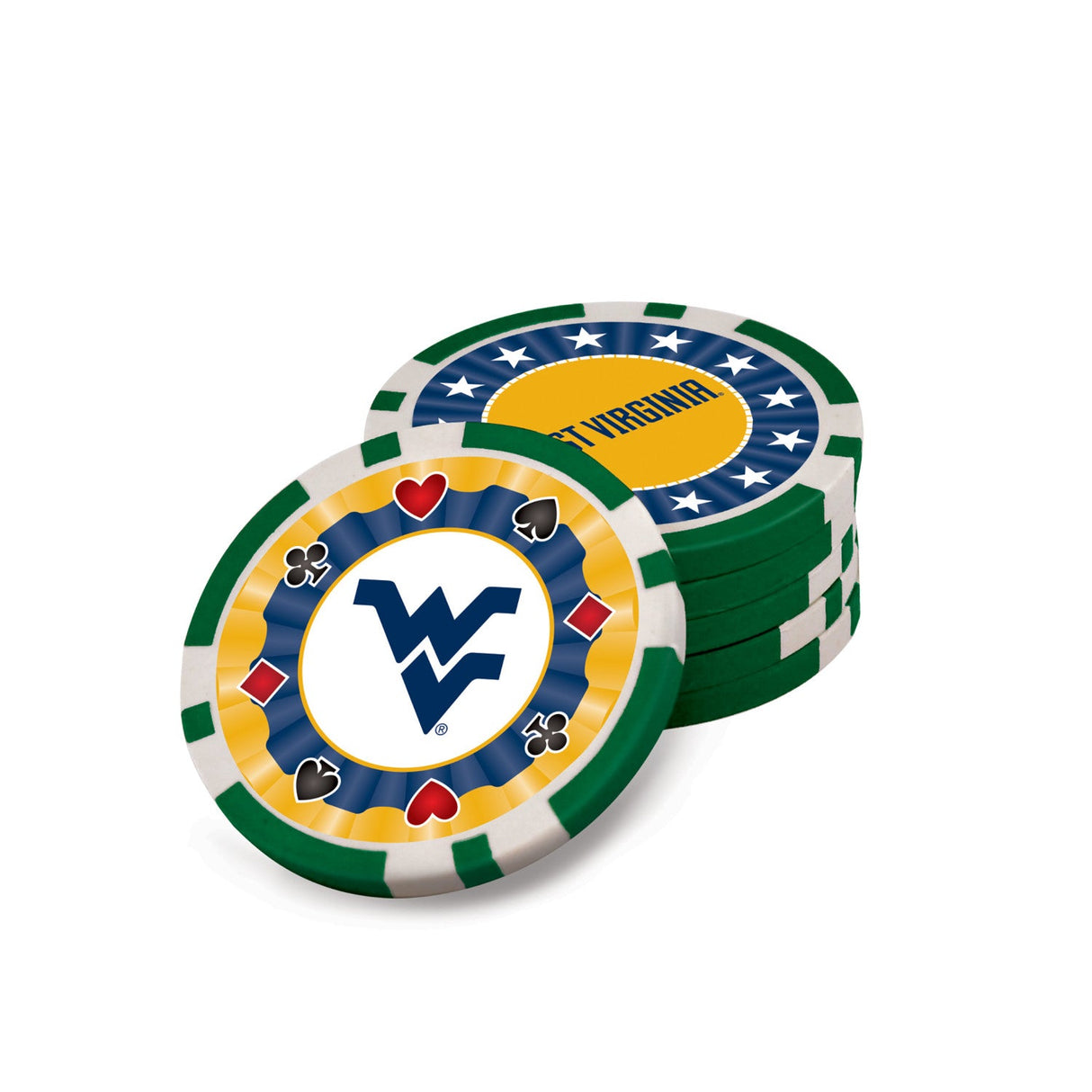 West Virginia Mountaineers 300 Piece Poker Set