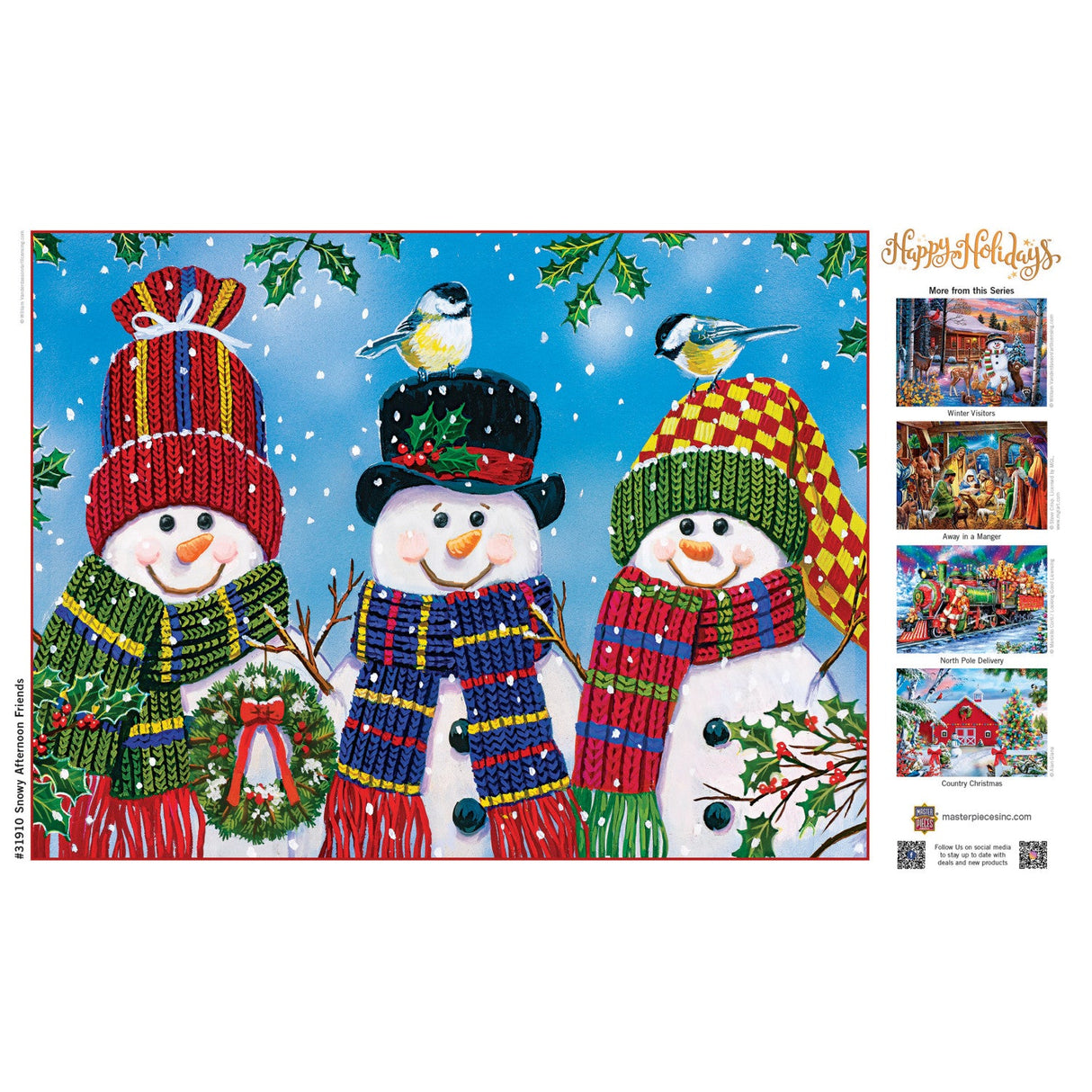 Happy Holidays - Snowy Afternoon Friends 300 Piece EZ Grip Jigsaw Puzzle