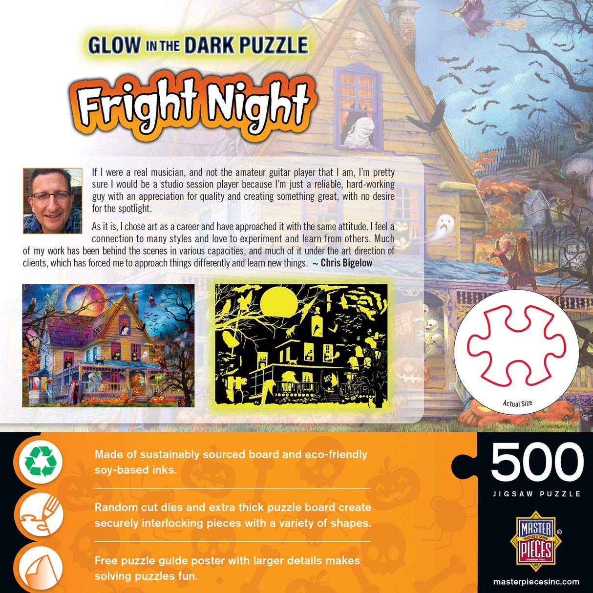 Glow in the Dark - Fright Night 500 Piece Jigsaw Puzzle