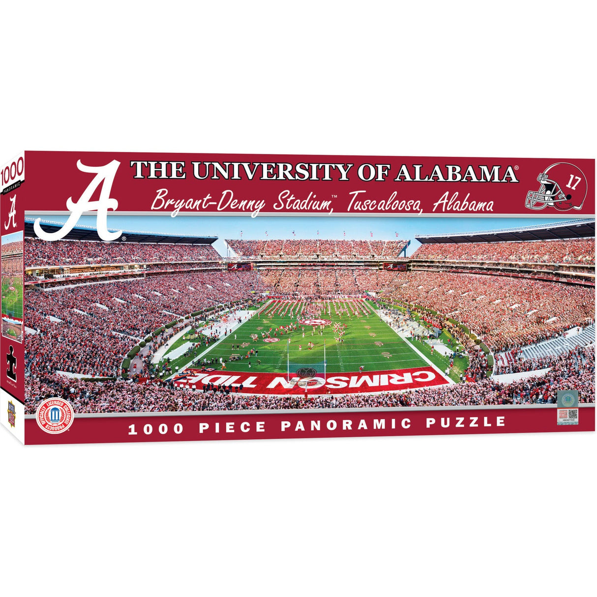 Alabama Crimson Tide - 1000 Piece Panoramic Jigsaw Puzzle - End View