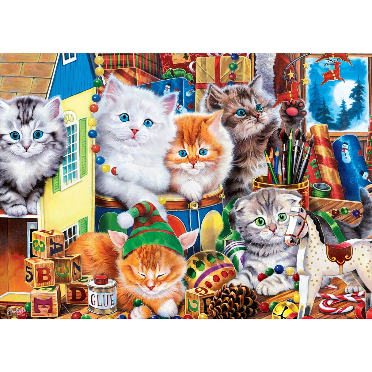 Sparkle & Shine - Whisker Wishes 500 Piece Glitter Jigsaw Puzzle