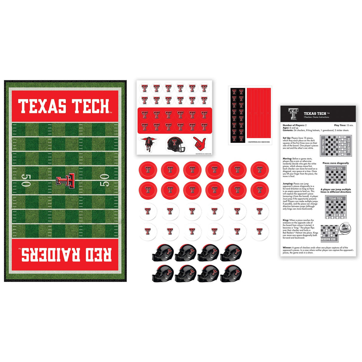 Texas Tech Red Raiders Checkers Board Game