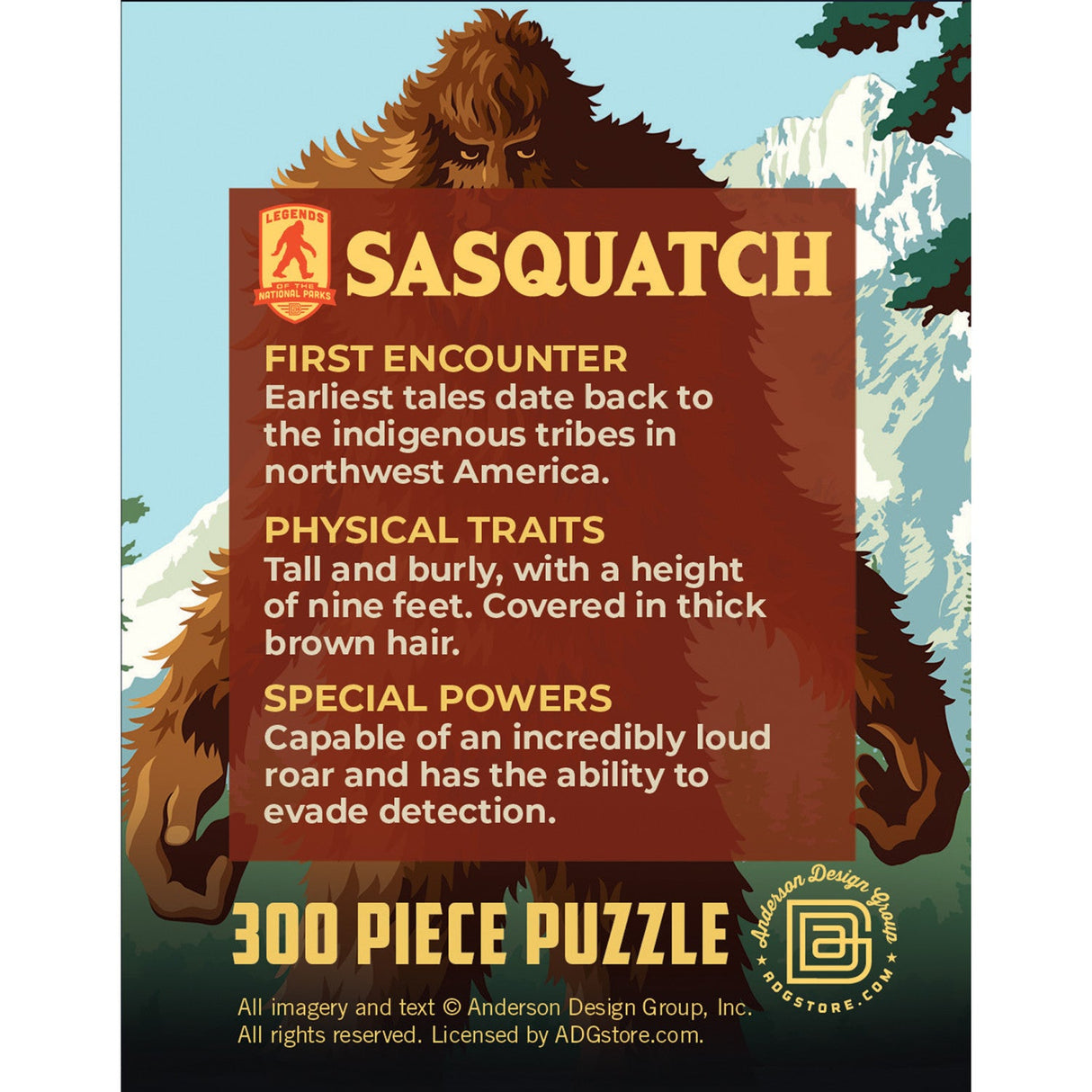 Sasquatch 300 Piece Jigsaw Puzzle