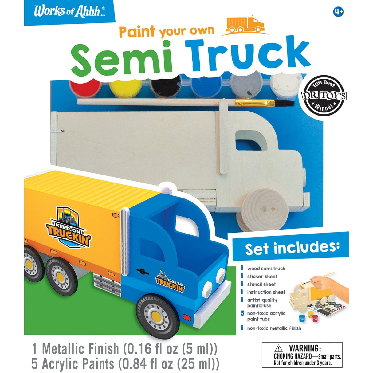 Semi Truck Wood Paint Set