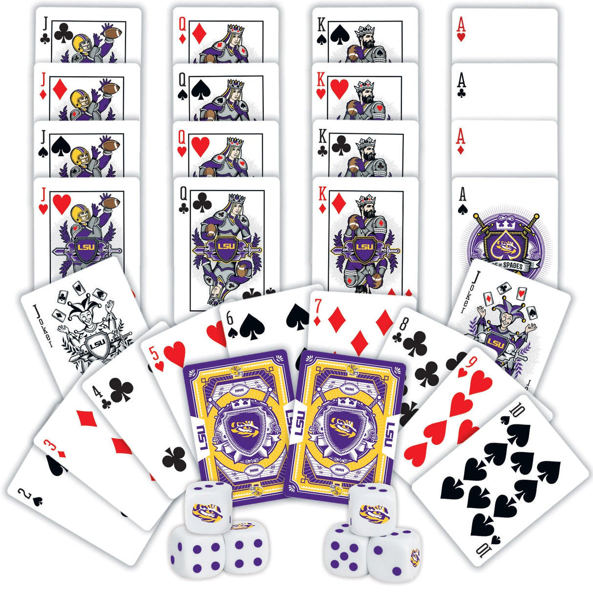 LSU Tigers - 2-Pack Playing Cards & Dice Set