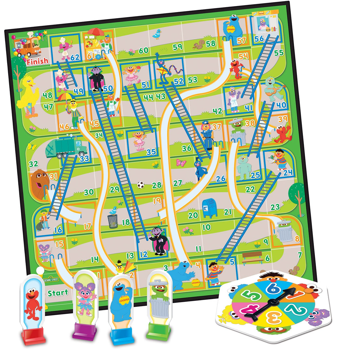 Sesame Street Playground Fun - Slides & Ladders Board Game