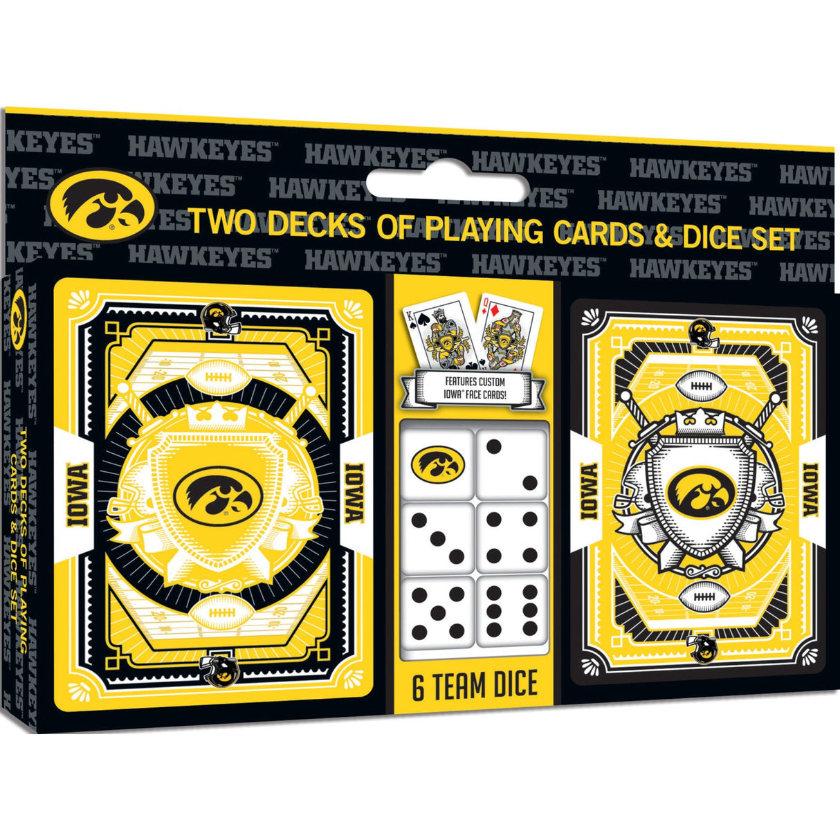 Iowa Hawkeyes - 2-Pack Playing Cards & Dice Set