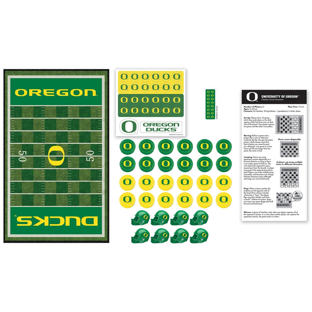 Oregon Ducks Checkers Board Game