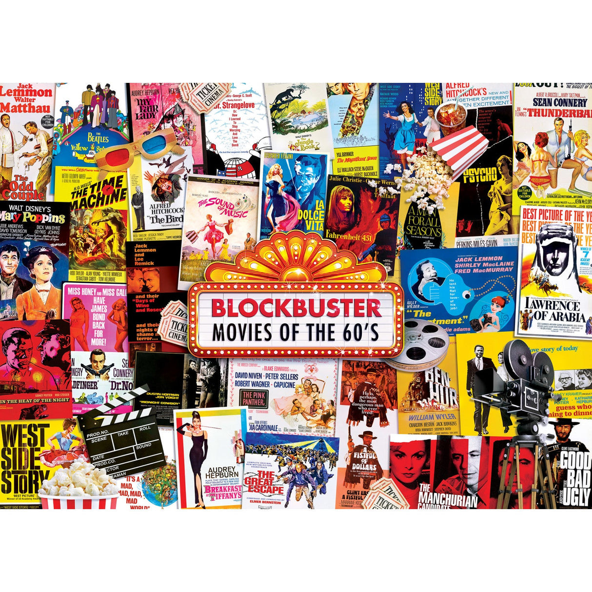 60's Blockbusters 1000 Piece Jigsaw Puzzle