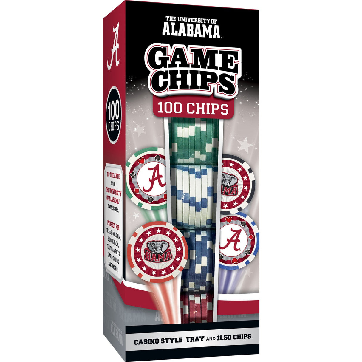 Alabama Crimson Tide 100 Piece Poker Chips