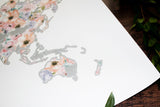 World Romantic Florals Scratch Your Travel Map