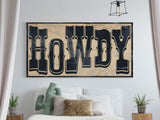 Typography Art Print "Howdy" - Western Decor, Southwestern Wall Art, Canvas Print or Poster, Modern Design, Southern Home Art, Ranch Art