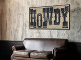 Typography Art Print "Howdy" - Western Decor, Southwestern Wall Art, Canvas Print or Poster, Modern Design, Southern Home Art, Ranch Art