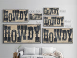 Typography Art Print "Howdy" - Western Decor, Southwestern Wall Art, Canvas Print or Poster, Modern Design, Southern Home Art, Ranch Art