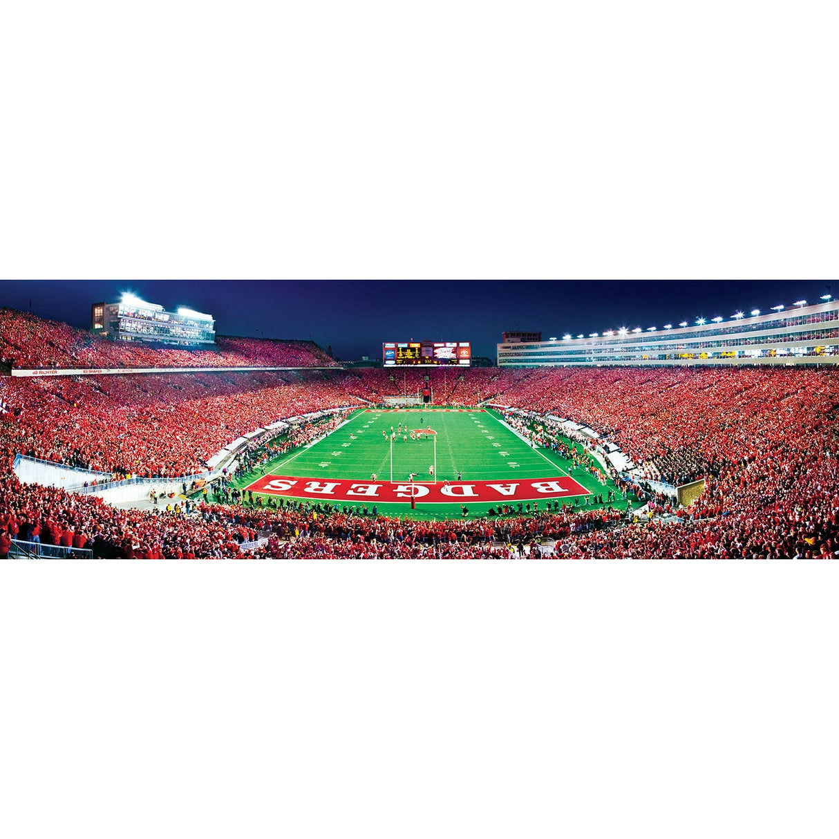 Wisconsin Badgers - 1000 Piece Panoramic Jigsaw Puzzle - End View