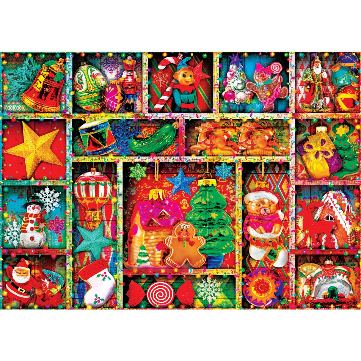 Sparkle & Shine - Christmas Ornaments 500 Piece Glitter Jigsaw Puzzle