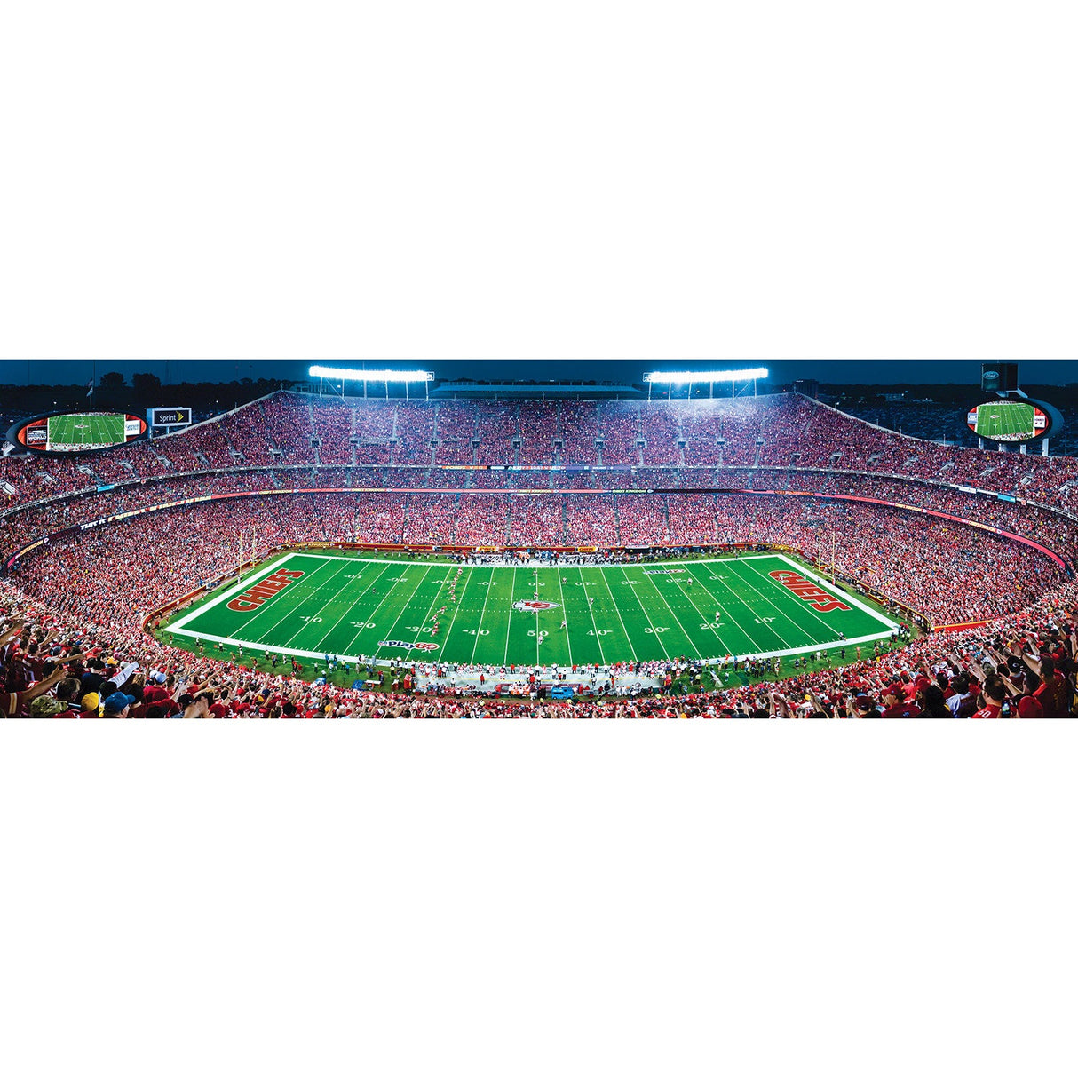 Kansas City Chiefs - 1000 Piece Panoramic Jigsaw Puzzle - Center View