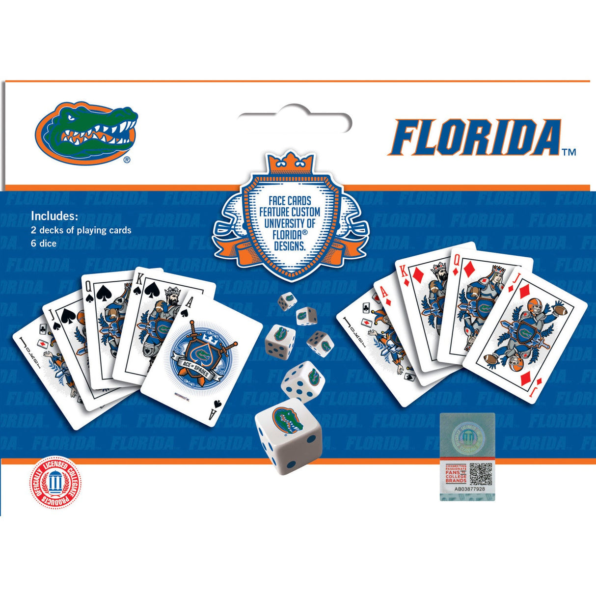 Florida Gators - 2-Pack Playing Cards & Dice Set