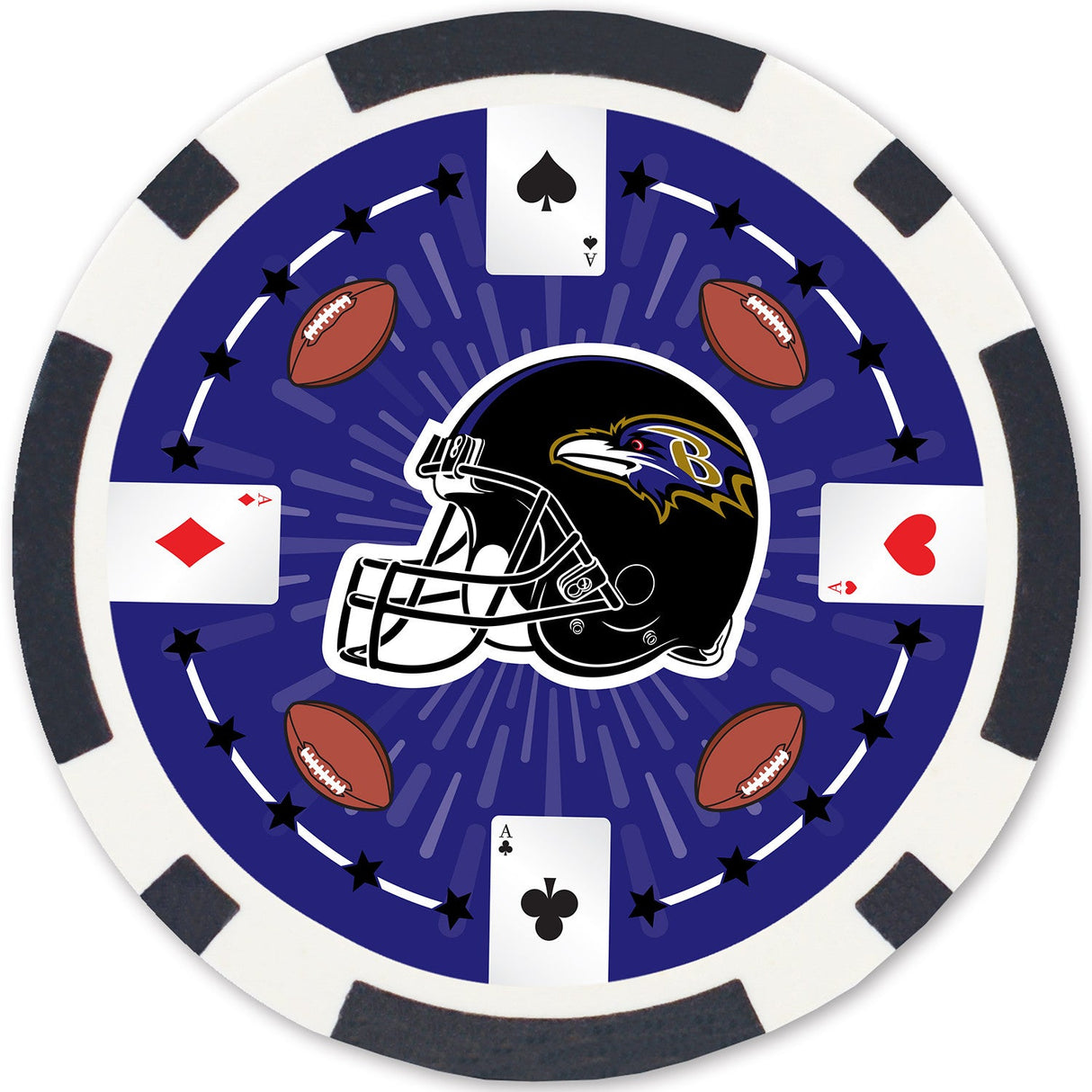 Baltimore Ravens 100 Piece Poker Chips