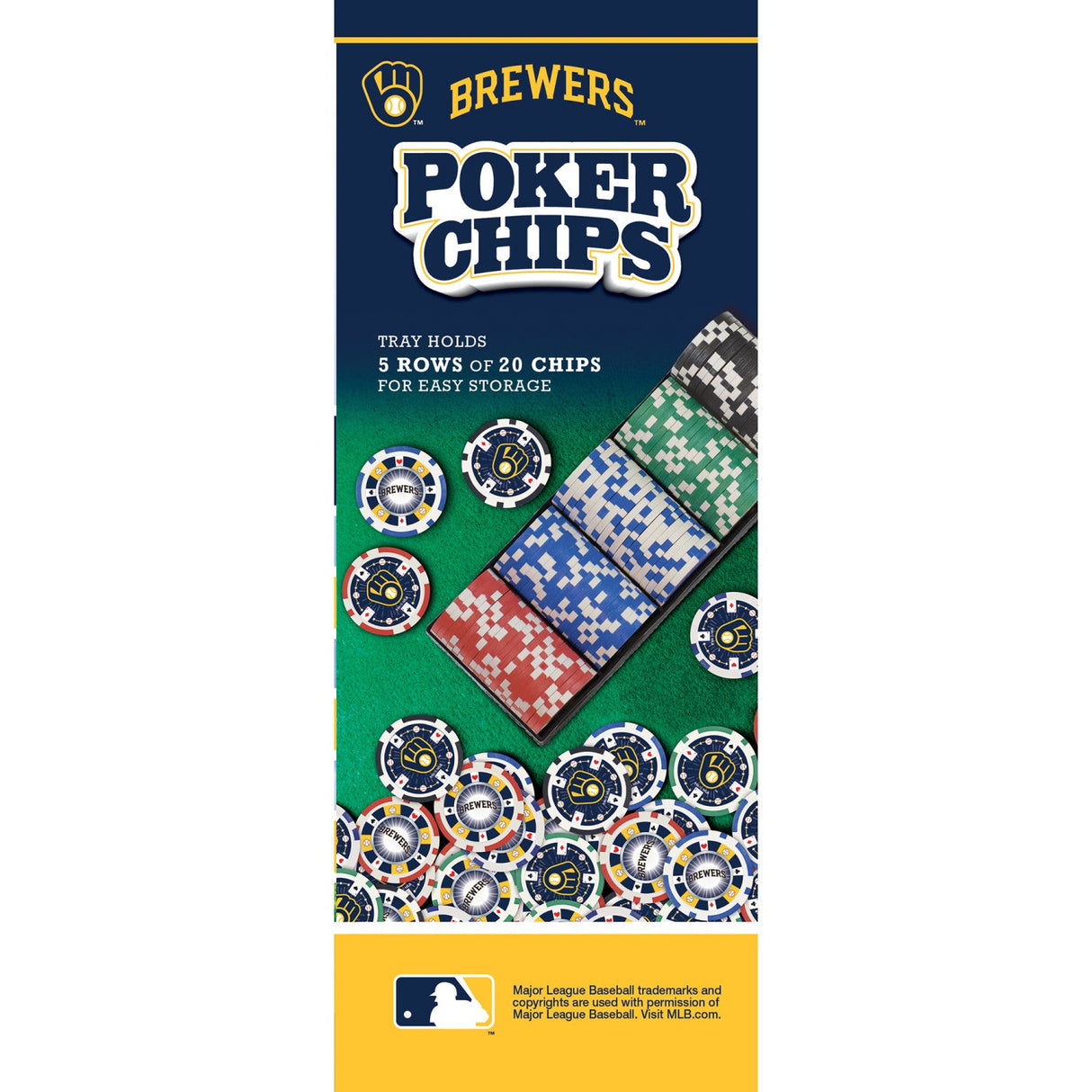 Milwaukee Brewers 100 Piece Poker Chips